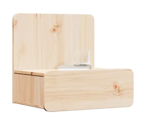 Naktinis Staliukas 2 Pcs Ruda 44 X 32.5 X 40 Cm Pušies Masyvas