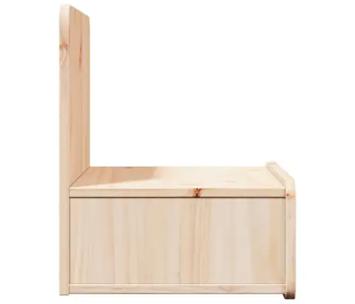 Naktinis Staliukas 2 Pcs Ruda 44 X 32.5 X 40 Cm Pušies Masyvas
