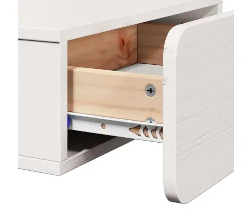 Sienā Piestiprināts Naktsgaldiņš 2 Pcs Balts 44 X 32.5 X 40 Cm Vidaxl