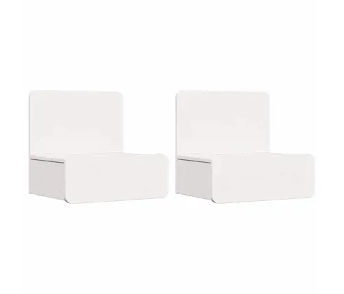 Sienā Piestiprināts Naktsgaldiņš 2 Pcs Balts 44 X 32.5 X 40 Cm Vidaxl