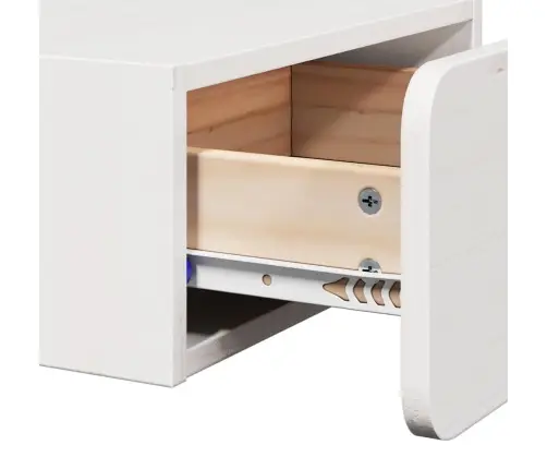 Sienā Piestiprināts Naktsgaldiņš Balts 39 X 34 X 16.5 Cm Vidaxl