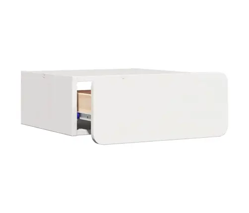 Sienā Piestiprināts Naktsgaldiņš Balts 39 X 34 X 16.5 Cm Vidaxl