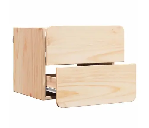 Öökapp Sahtliga 2 Pcs Pruun 39 X 34 X 33 Cm Männipuit