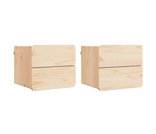 Öökapp Sahtliga 2 Pcs Pruun 39 X 34 X 33 Cm Männipuit