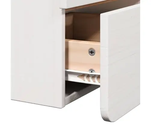 Naktsgaldiņš 2 Pcs Balta 39 X 34 X 33 Cm Cietā Priedes Koka Vidaxl