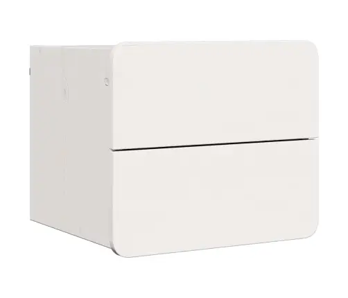 Naktsgaldiņš 2 Pcs Balta 39 X 34 X 33 Cm Cietā Priedes Koka Vidaxl