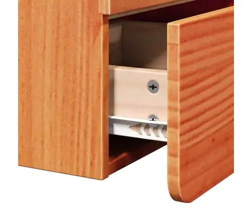 Naktsgaldiņš 2 Pcs Brūna 39 X 34 X 33 Cm Priedes Masīvkoks Vidaxl