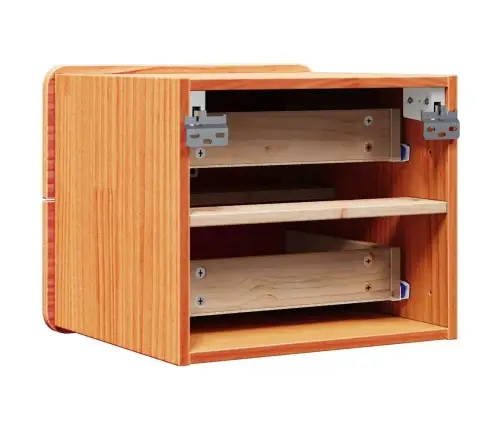 Naktsgaldiņš 2 Pcs Brūna 39 X 34 X 33 Cm Priedes Masīvkoks Vidaxl