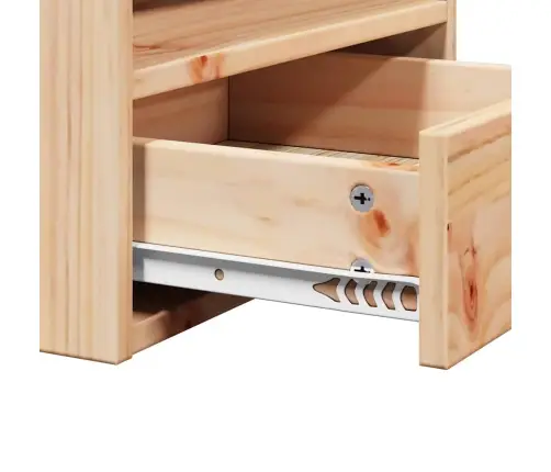 Naktsgaldiņš Brūna 38 X 36 X 29.5 Cm Masīvkoka Priede Vidaxl