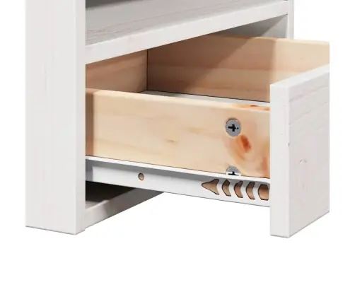 Nakts Skapīši 2 Pcs Balts 38 X 36 X 29.5 Cm Masīvkoka Priede Vidaxl