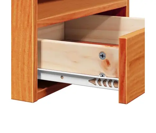 Naktsgaldiņš Vaska Brūna 38 X 36 X 29.5 Cm Masīvkoka Priede Vidaxl