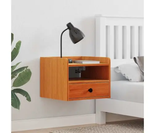 Naktsgaldiņš Vaska Brūna 38 X 36 X 29.5 Cm Masīvkoka Priede Vidaxl