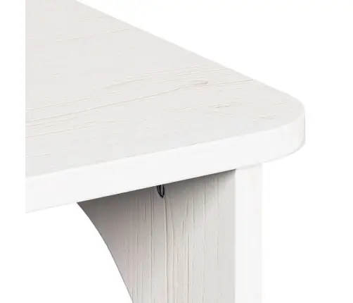 Kafijas Galdiņš Balts 80 X 50 X 31 Cm Masīvkoka Priede Vidaxl