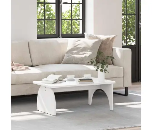 Kafijas Galdiņš Balts 80 X 50 X 31 Cm Masīvkoka Priede Vidaxl