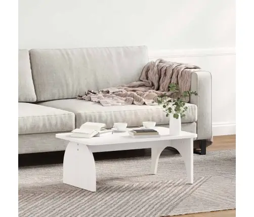 Kafijas Galdiņš Balts 80 X 50 X 31 Cm Masīvkoka Priede Vidaxl