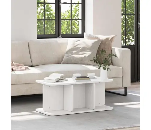 Kafijas Galdiņš Balts 80 X 39.5 X 33.5 Cm Masīvkoka Priede Vidaxl