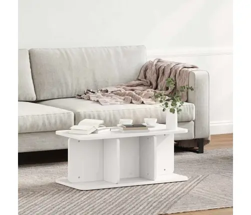 Kafijas Galdiņš Balts 80 X 39.5 X 33.5 Cm Masīvkoka Priede Vidaxl