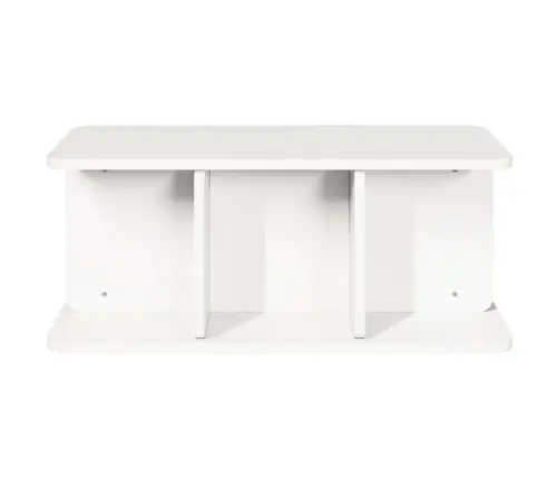 Kafijas Galdiņš Balts 80 X 39.5 X 33.5 Cm Masīvkoka Priede Vidaxl