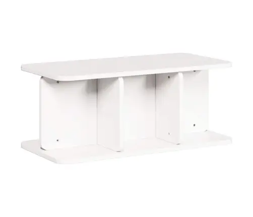 Kafijas Galdiņš Balts 80 X 39.5 X 33.5 Cm Masīvkoka Priede Vidaxl