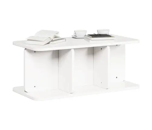 Kafijas Galdiņš Balts 80 X 39.5 X 33.5 Cm Masīvkoka Priede Vidaxl