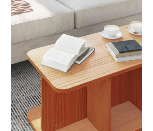 Kafijas Galdiņš Vaska Brūna 80 X 39.5 X 33.5 Cm Vidaxl