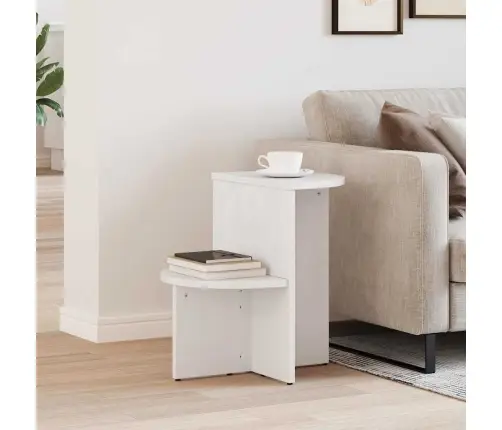 Kohvilaud Valge 50 X 40 X 50 Cm Männipuit