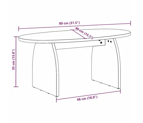 Kafijas Galdiņš Vaska Brūna 80 X 40 X 35 Cm Masīvkoka Priede Vidaxl