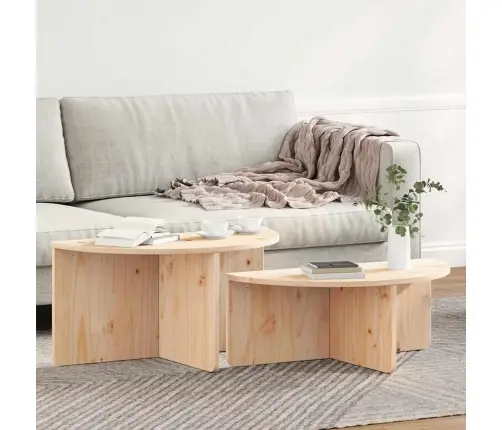 Kohvilaud 2 Pcs Neutraalne 79 X 39.5 X 40 Cm Männipuit