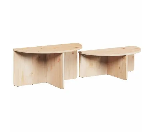 Kohvilaud 2 Pcs Neutraalne 79 X 39.5 X 40 Cm Männipuit