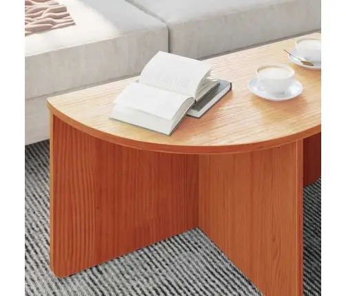 Kafijas Galdiņš 2 Pcs Vaska Brūna 79 X 39.5 X 40 Cm Vidaxl