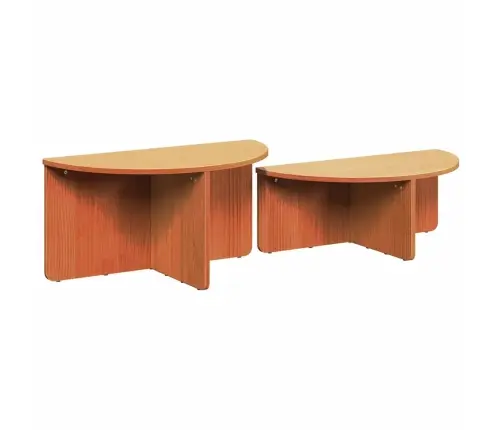 Kafijas Galdiņš 2 Pcs Vaska Brūna 79 X 39.5 X 40 Cm Vidaxl