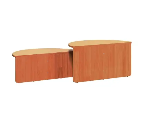 Kafijas Galdiņš 2 Pcs Vaska Brūna 79 X 39.5 X 40 Cm Vidaxl