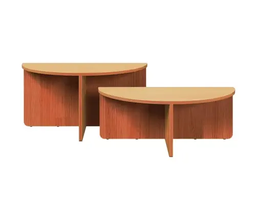 Kafijas Galdiņš 2 Pcs Vaska Brūna 79 X 39.5 X 40 Cm Vidaxl