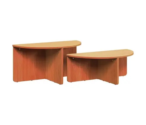 Kafijas Galdiņš 2 Pcs Vaska Brūna 79 X 39.5 X 40 Cm Vidaxl
