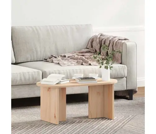 Kafijas Galdiņš Dabiska 80 X 39.5 X 35 Cm Masīvkoka Priede Vidaxl