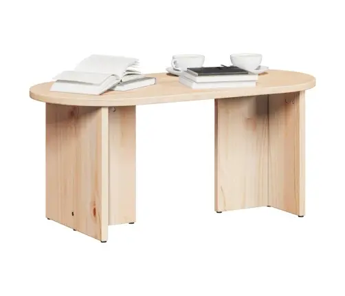 Kafijas Galdiņš Dabiska 80 X 39.5 X 35 Cm Masīvkoka Priede Vidaxl