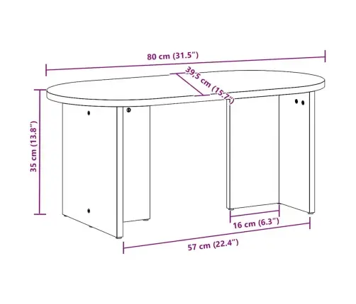 Kavos Staliukas Balta 80 X 39,5 X 35 Cm Pušies Medienos Masyvas