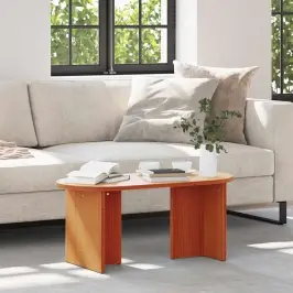 Kafijas Galdiņš Vaska Brūna 80 X 39.5 X 35 Cm Priedes Masīvkoks Vidaxl