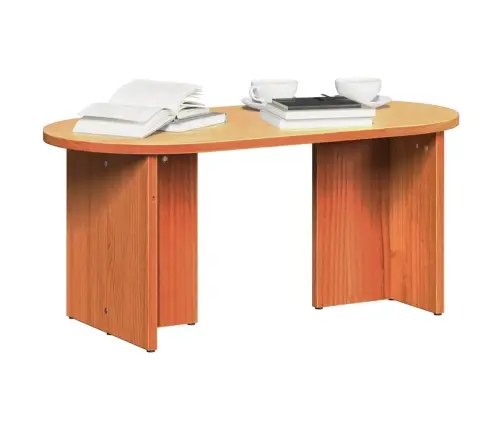 Kafijas Galdiņš Vaska Brūna 80 X 39.5 X 35 Cm Masīvkoka Priede Vidaxl