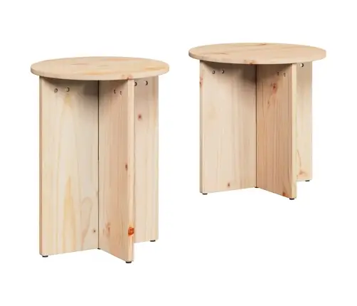 Kafijas Galdiņš 2 Pcs Dabīgs 41.5 X 41.5 X 41 Cm Vidaxl