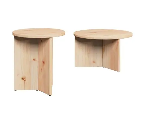Kafijas Galda Komplekts 2 Pcs Dabiska 49 X 49 X 28 Cm Vidaxl Kafijas Galda Komplekts 2 Pcs Dabiska 49 X 49 X 28 Cm Vidaxl