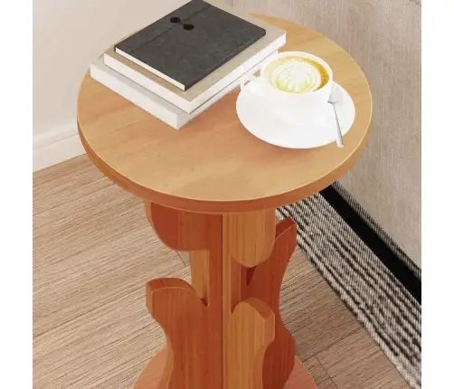 Sānu Galds Vaska Brūna 39.5 X 39.5 X 53.5 Cm Masīvkoka Priede Vidaxl