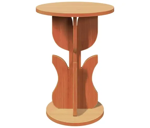 Sānu Galds Vaska Brūna 39.5 X 39.5 X 53.5 Cm Masīvkoka Priede Vidaxl