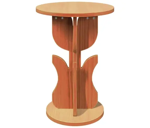 Sānu Galds Vaska Brūna 39.5 X 39.5 X 53.5 Cm Masīvkoka Priede Vidaxl