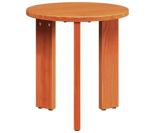 Kafijas Galda Komplekts 3 Pcs Vaska Brūna 47.5 X 47.5 X 27 Cm Vidaxl