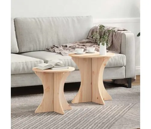 Kohvilaud 2 Pcs Neutraalne 46 X 46 X 47 Cm Männipuit