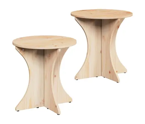 Kohvilaud 2 Pcs Neutraalne 46 X 46 X 47 Cm Männipuit