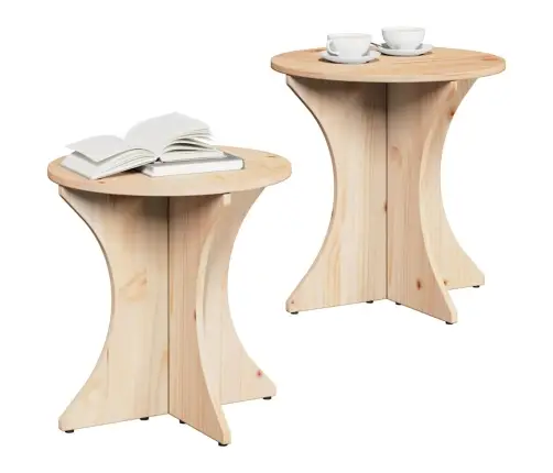 Kohvilaud 2 Pcs Neutraalne 46 X 46 X 47 Cm Männipuit