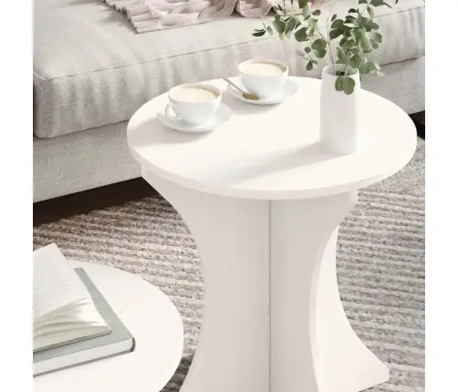 Kafijas Galda Komplekts 2 Pcs Balta 46 X 46 X 47 Cm Vidaxl