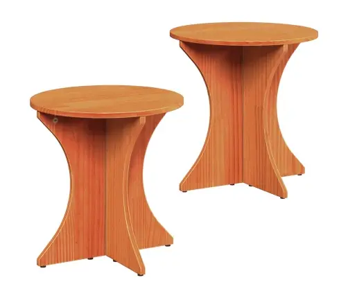 Kafijas Galda Komplekts 2 Pcs Brūna 46 X 46 X 47 Cm Vidaxl